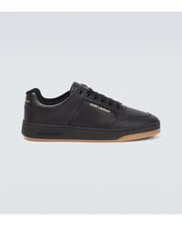 Saint Laurent - Men Grained Sneakers - Lyst