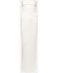 The New Arrivals Ilkyaz Ozel - Bridal Robe Rhea Aus Satin - Lyst