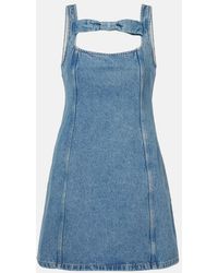 Nina Ricci - Bow-Detail Denim Minidress - Lyst