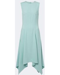 Stella McCartney - Draped Asymmetric Midi Dress - Lyst