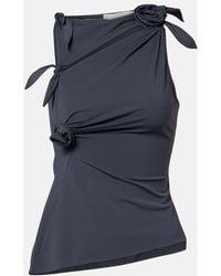 Coperni - Floral-Applique Gathered Jersey Top - Lyst