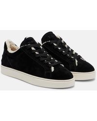Tod's - Cassetta Shearling-Lined Suede Sneakers - Lyst