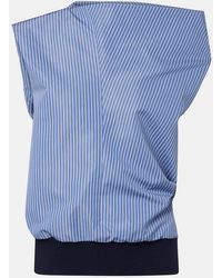 Sacai - Striped Cotton-Blend Top - Lyst