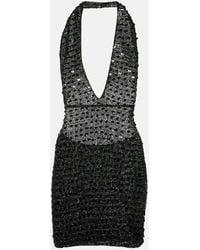AYA MUSE - Sequined Halterneck Minidress - Lyst