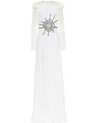 Rodarte Embellished Silk Gown - White