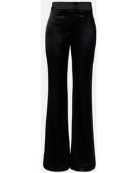 Galvan London - Julianne High-Rise Satin Flared Pants - Lyst
