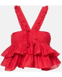 Isabel Marant - Daliana Cotton-Blend Top - Lyst