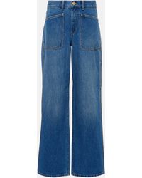 Tory Burch - High-rise Cargo Jeans - Lyst