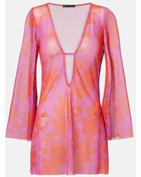 ViX - Lidi Floral Sheer Beach Dress - Lyst