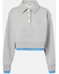 Miu Miu - Cropped-Polopullover Aus Baumwolle - Lyst