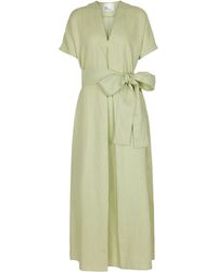 Lisa Marie Fernandez Rosetta Linen Maxi Dress - Green