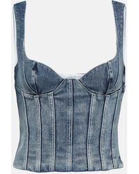 Off-White c/o Virgil Abloh - Bustier-Top Aus Denim - Lyst