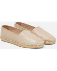 Saint Laurent - Monogram Leather Espadrille - Lyst
