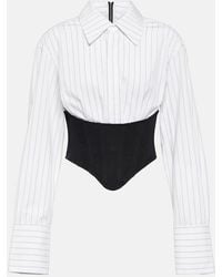 Dion Lee - Corset Striped Cotton Shirt - Lyst