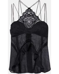 Isabel Marant - Top Leana Aus Ramie - Lyst