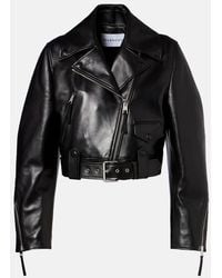 Givenchy - Veste Raccourcie Cocoon En Cuir - Lyst