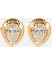 STONE AND STRAND - Birthstone Bonbon 14kt Gold Earrings With Diamonds - Lyst
