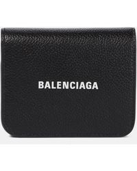 Balenciaga - Porte-cartes Cash en cuir - Lyst