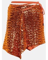The Attico - Wrap-Around Waist Miniskirt - Lyst