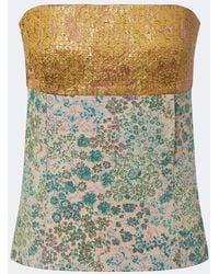 Dries Van Noten - Floral Jacquard Bustier - Lyst