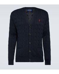 Polo Ralph Lauren - Ribbed-knit Cotton Cardigan - Lyst