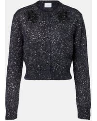 Erdem - Embellished Cropped Alpaca-Blend Cardigan - Lyst