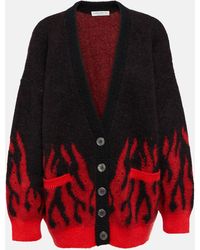 Alessandra Rich - Embellished Mohair-blend Jacquard Cardigan - Lyst