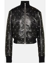 Alaïa - Studded Leather Bomber Jacket - Lyst