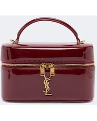 Saint Laurent - Gaby Patent Leather Vanity Bag - Lyst