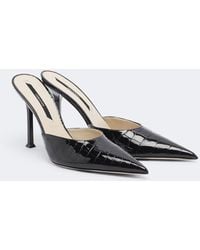 Christen - Helix Croc-Effect Patent Leather Mules - Lyst