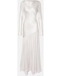 TOVE - Cordelia Silk Satin And Chiffon Maxi Dress - Lyst