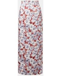 Posse - Emma Floral Linen Maxi Skirt - Lyst