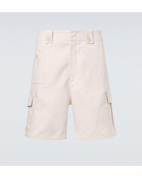 Brunello Cucinelli - Cotton And Linen Canvas Cargo Shorts - Lyst