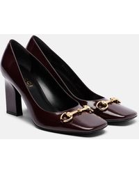 Gucci - Signora 85 Horsebit Leather Pumps - Lyst