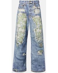Acne Studios - Printed Wide-Leg Jeans - Lyst