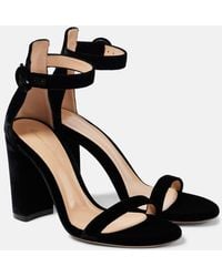 Gianvito Rossi - Sandales Gaeta 95 En Velours - Lyst