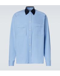 Plan C - Cotton-Blend Poplin Shirt - Lyst