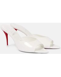 Christian Louboutin - Miss Z 80 Patent Leather Mules - Lyst