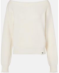 Victoria Beckham - Jersey En Mezcla De Algodon Y Seda - Lyst