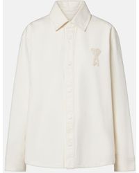 Ami Paris - Hemdjacke Ami De Cour Aus Baumwoll-Twill - Lyst