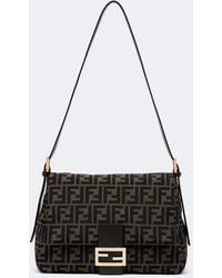 Fendi - Baguette Flap Medium Ff Zucca Canvas Shoulder Bag - Lyst