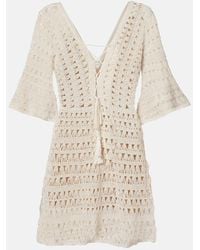 Anna Kosturova - Crochet Cotton Minidress - Lyst