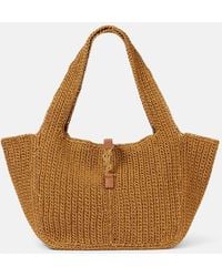 Saint Laurent - Le 5 A 7 Bea Large Woven Tote Bag - Lyst