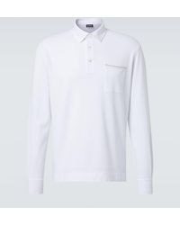 ZEGNA - Logo Cotton Polo Shirt - Lyst