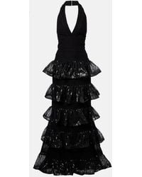 Elie Saab - Sequined Macrame Gown - Lyst