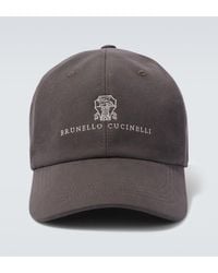 Brunello Cucinelli - Logo Cotton Canvas Baseball Cap - Lyst