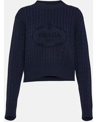 Prada - Pullover Mit Zopfmuster - Lyst