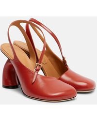 Dries Van Noten - 95 Leather Slingback Pumps - Lyst