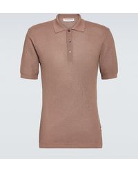 Orlebar Brown - Maranon Open-knit Cotton Polo Shirt - Lyst