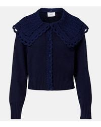 Erdem - Crochet-Trimmed Wool-Blend Cardigan - Lyst